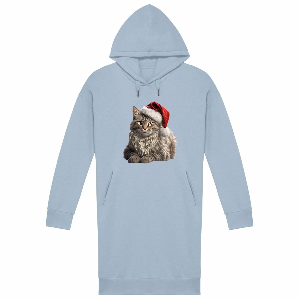 Robe Sweat Maine Coon Noel - face_bleu