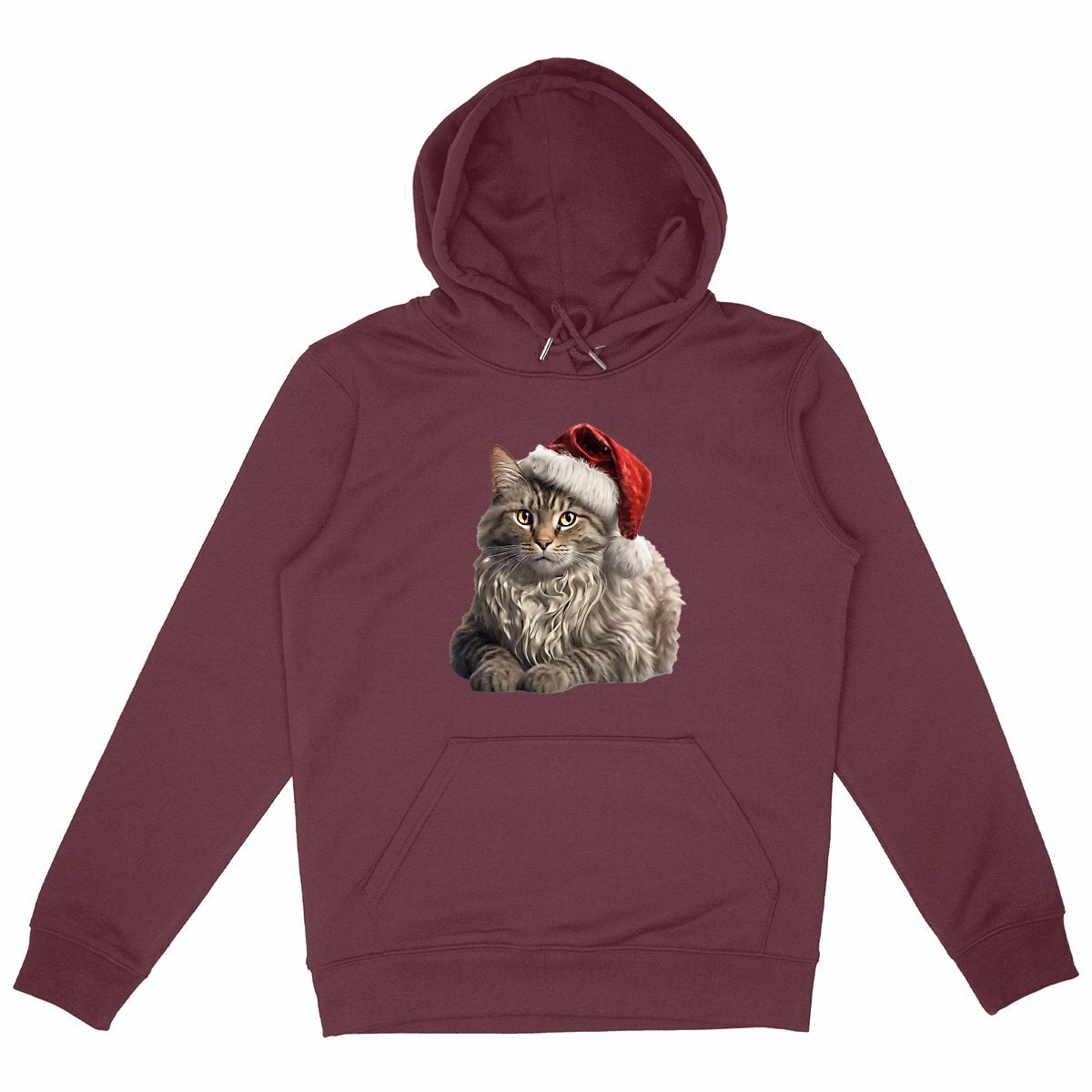 Sweat Maine Coon de noël - face_bordeaux