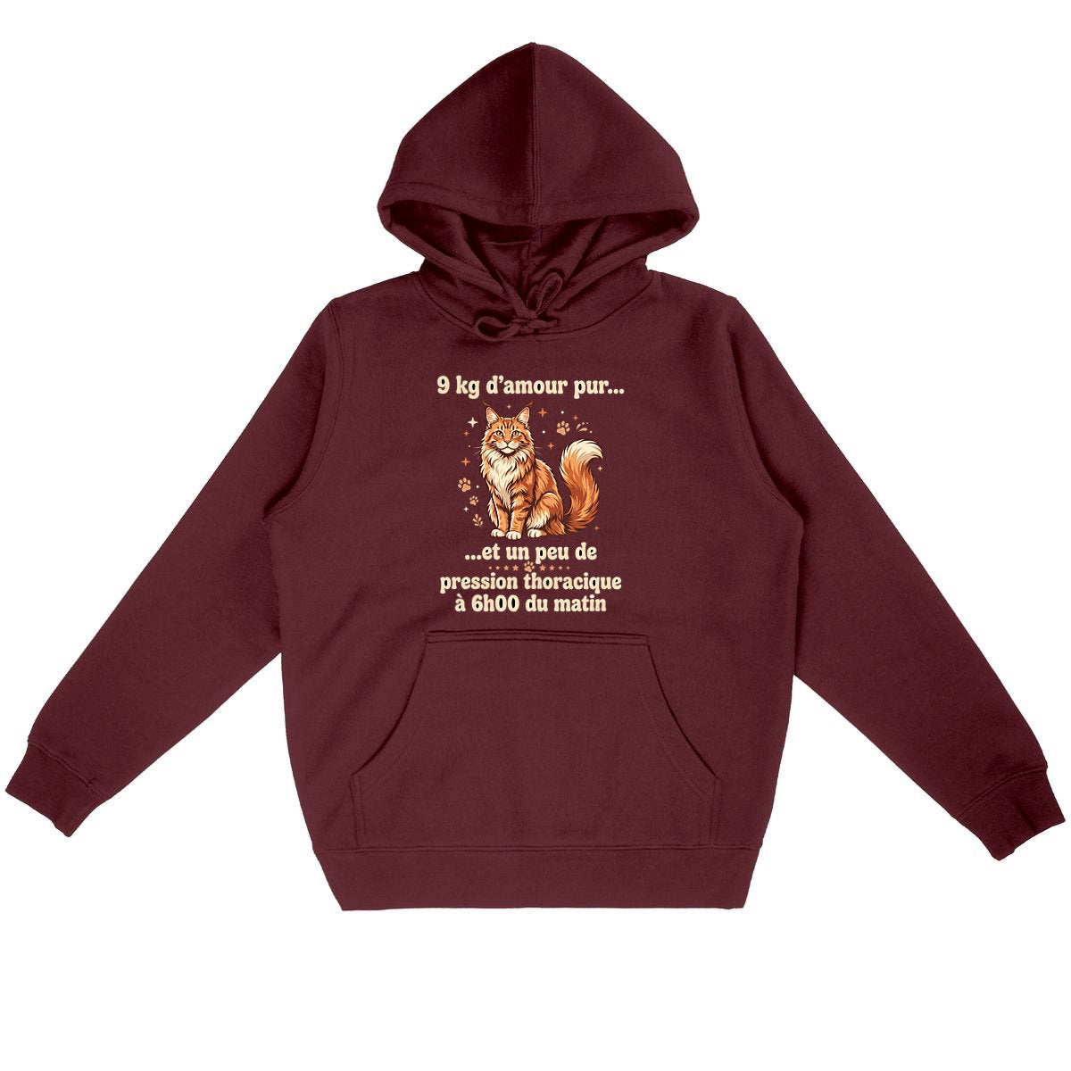 Sweat 9kg d'amour - face_bordeaux