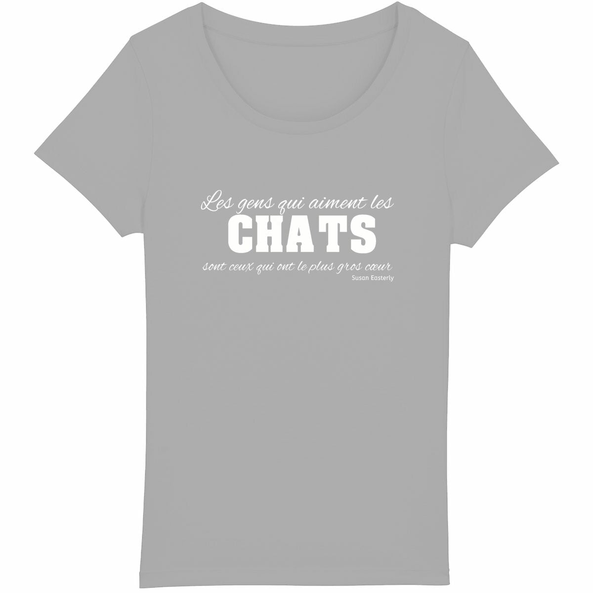 T-shirt Chat Exclusif pour femme - face_gris