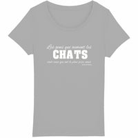 T-shirt Chat Exclusif pour femme - face_gris