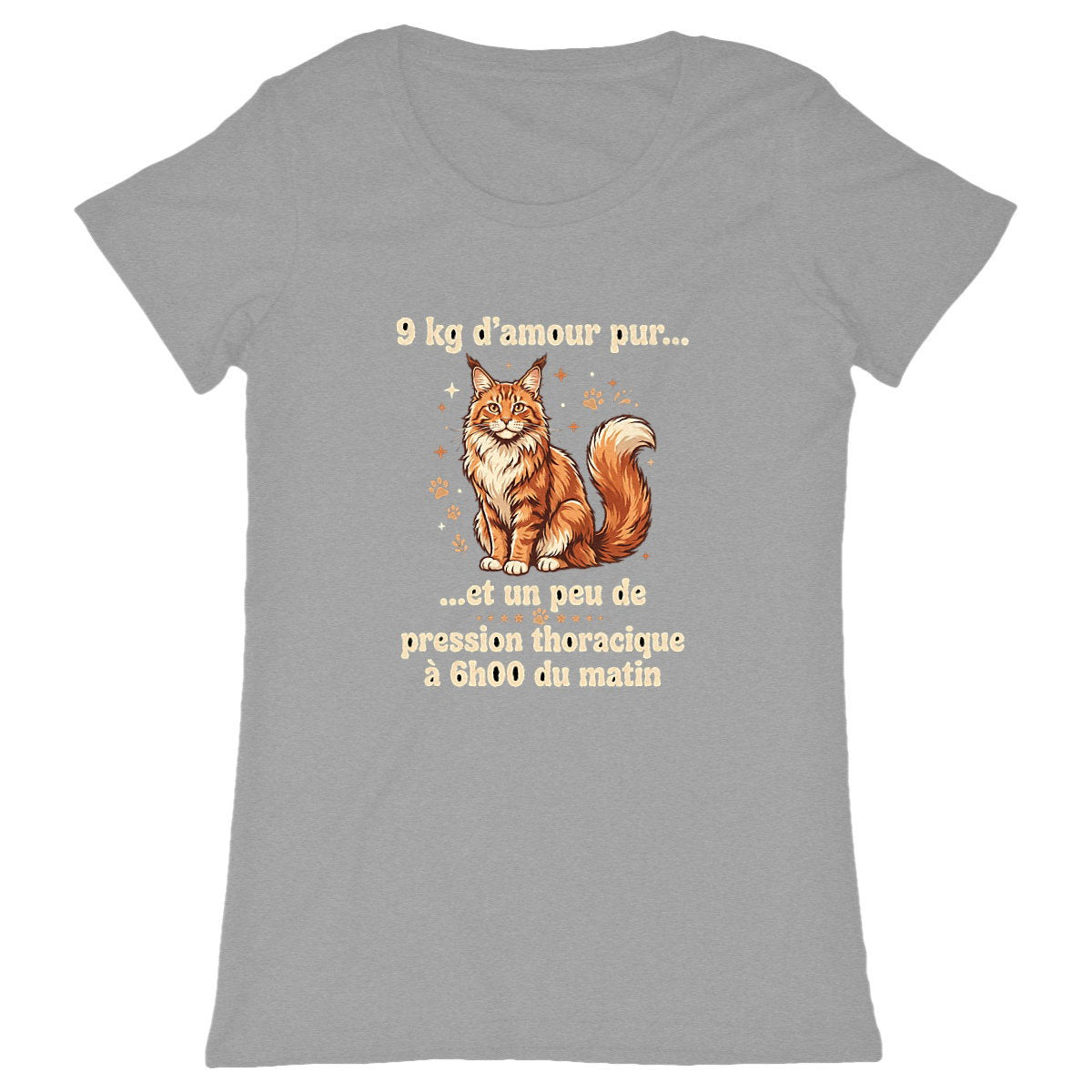 T-shirt 9kg d'amour - face_gris