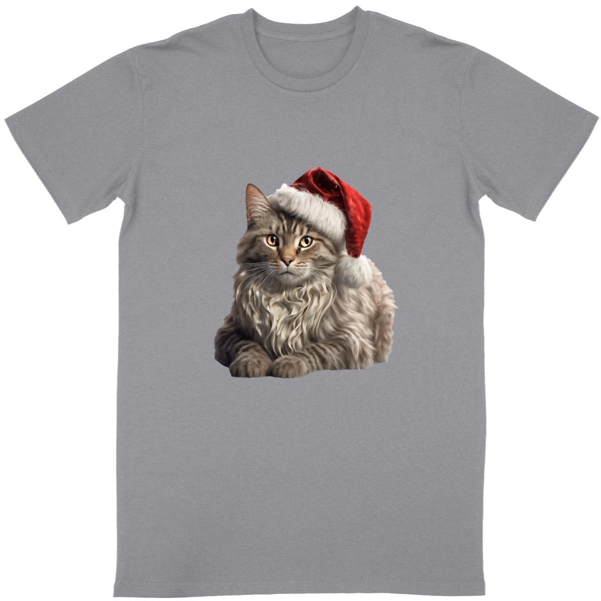 T-shirt de Noel Maine Coon - face_gris