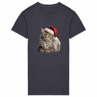 Robe T-shirt Maine Coon Noel - face_grisanthracite