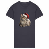 Robe T-shirt Maine Coon Noel - face_grisanthracite