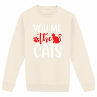 Sweat sans capuche You me the cat - face_ivoire