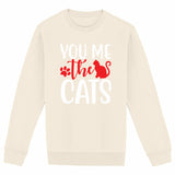 Sweat sans capuche You me the cat - face_ivoire