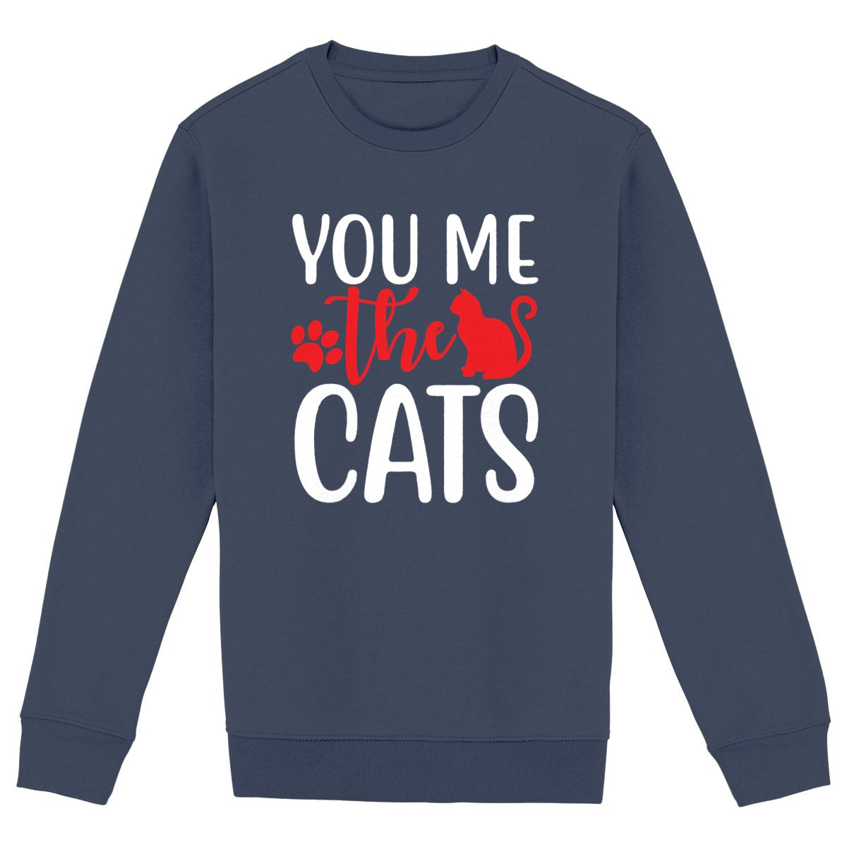Sweat sans capuche You me the cat - face_marine