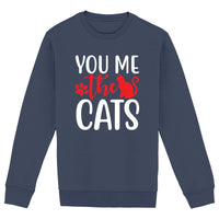 Sweat sans capuche You me the cat - face_marine