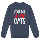 Sweat sans capuche You me the cat - face_marine