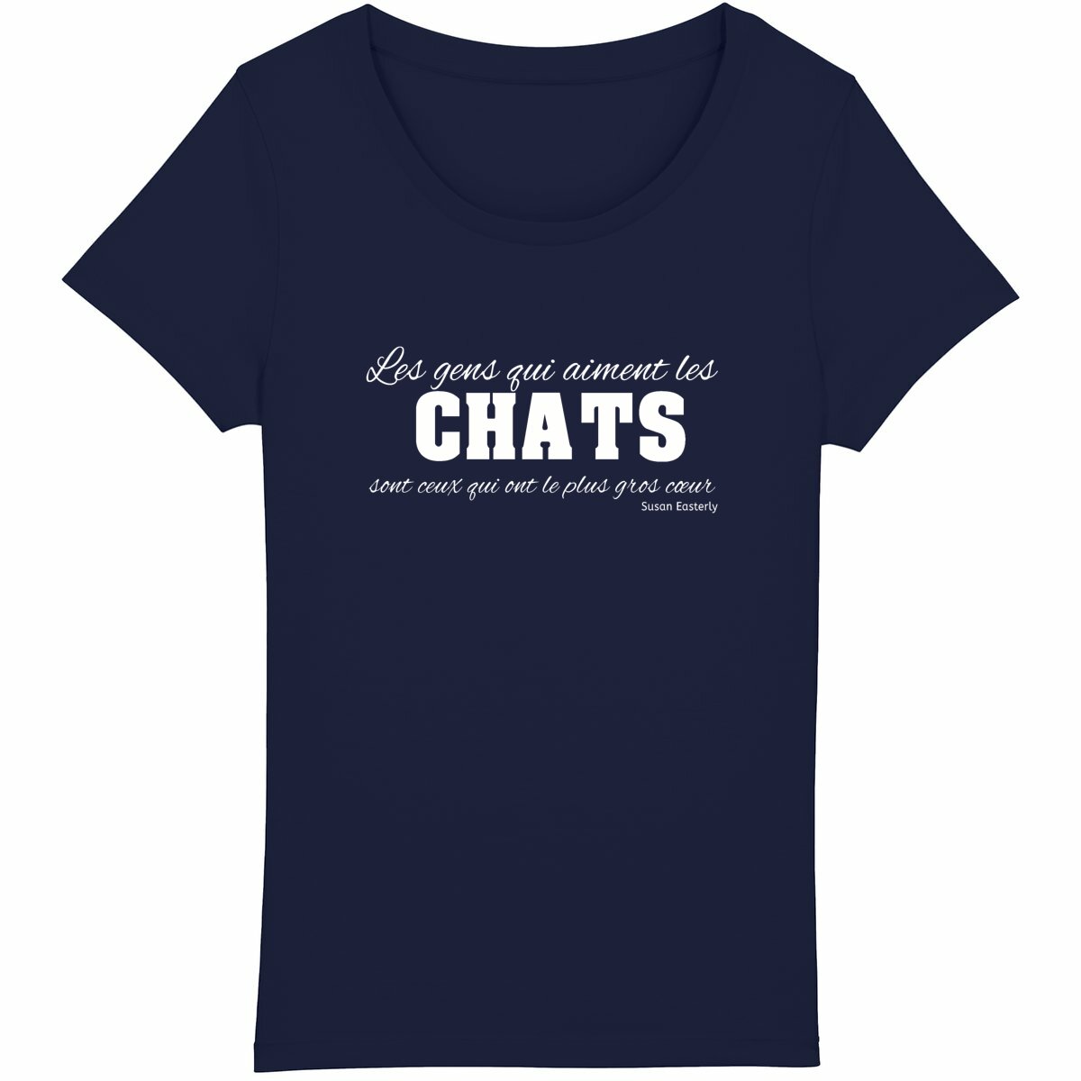 T-shirt Chat Exclusif pour femme - face_marine