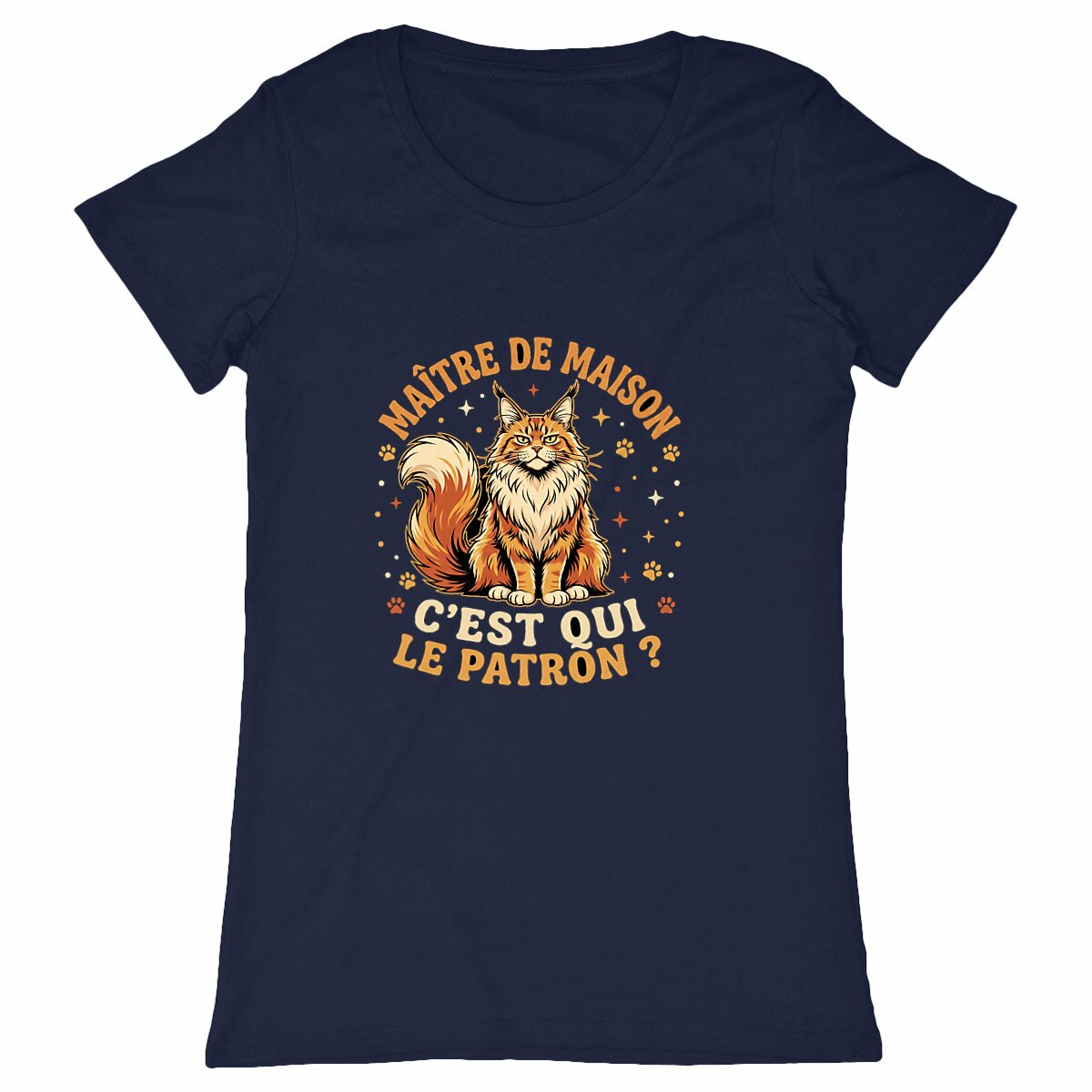 T-shirt C'est qui le patron - face_marine