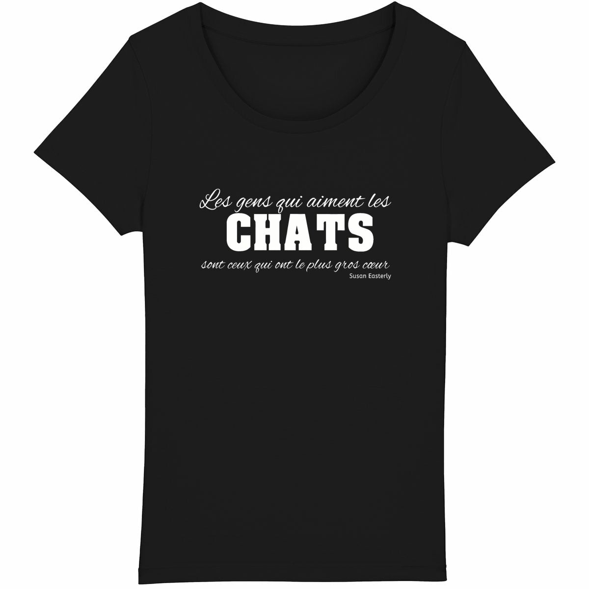 T-shirt Chat Exclusif pour femme - face_noir