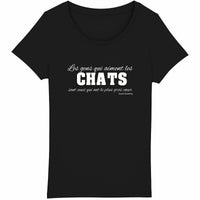 T-shirt Chat Exclusif pour femme - face_noir