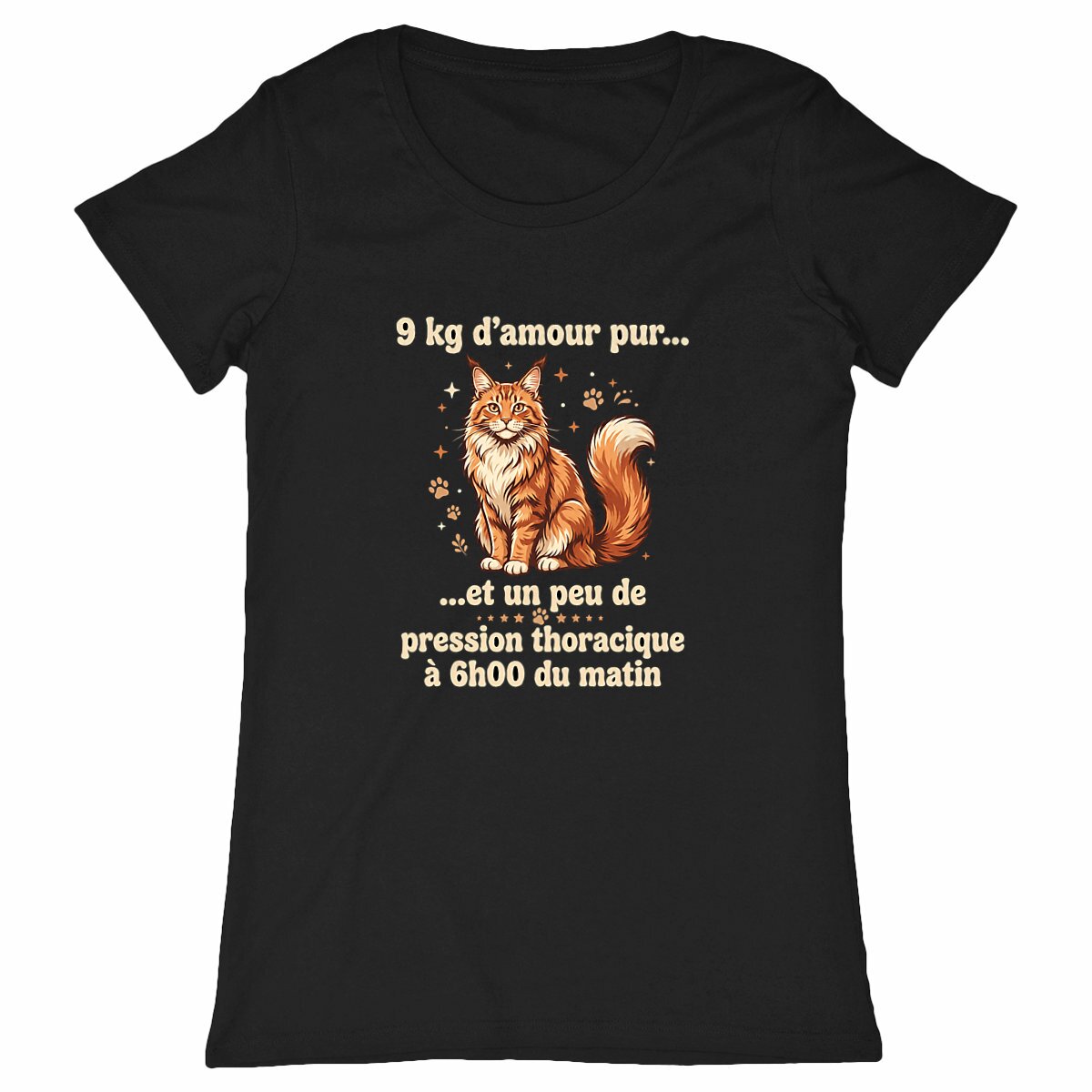 T-shirt 9kg d'amour - face_noir