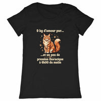T-shirt 9kg d'amour - face_noir