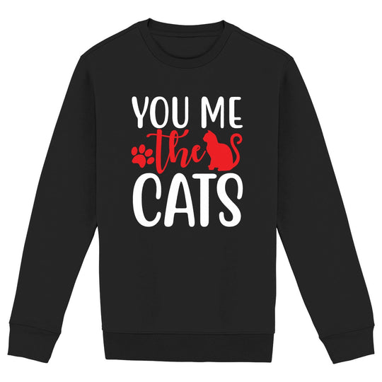 Sweat sans capuche You me the cat - face_noir