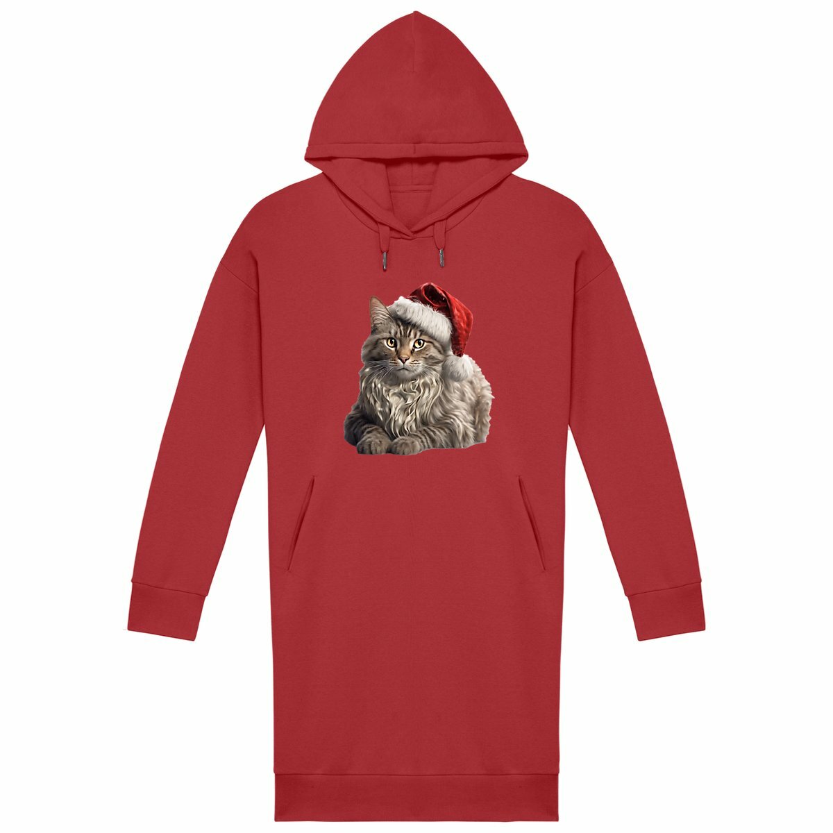 Robe Sweat Maine Coon Noel - face_rouge
