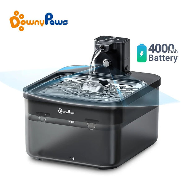 Fontaine à eau automatique 2.5L sur batterie – Eau fraîche pour votre animal partout, tout le temps - La boutique du Maine Coon