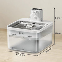 Fontaine à eau automatique pour chat 2.5L – Acier inoxydable & batterie longue durée - La boutique du Maine Coon