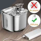 Fontaine pour chat en acier inoxydable avec indicateur de niveau d'eau - La boutique du Maine Coon