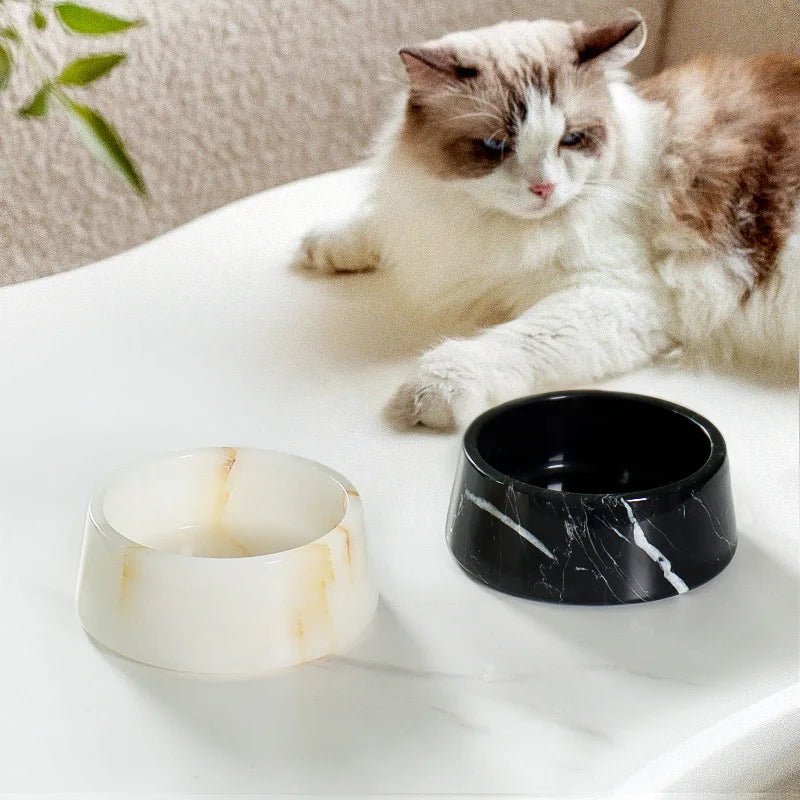 Gamelle en marbre pour chat - La boutique du Maine Coon
