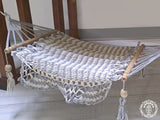 Hamac pour chat écru/gris perlé - Origine Nicaragua - La boutique du Maine Coon