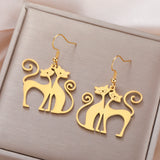 Boucles d'Oreilles Chats Amoureux