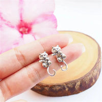 Boucles d'Oreilles Chat Punk Rétro