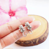 Boucles d'Oreilles Chat Punk Rétro