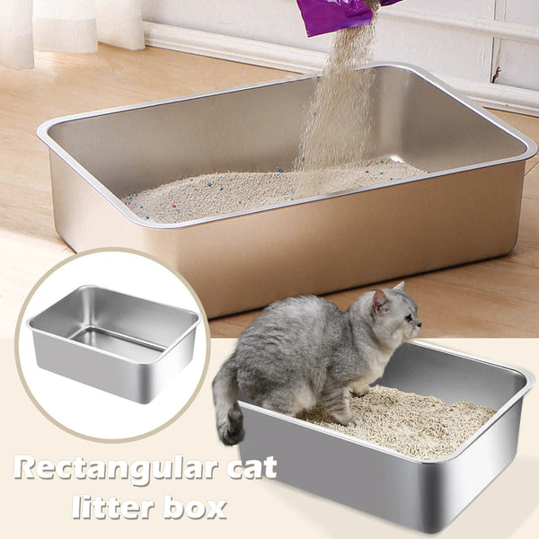 Bac à Litière Acier Inox