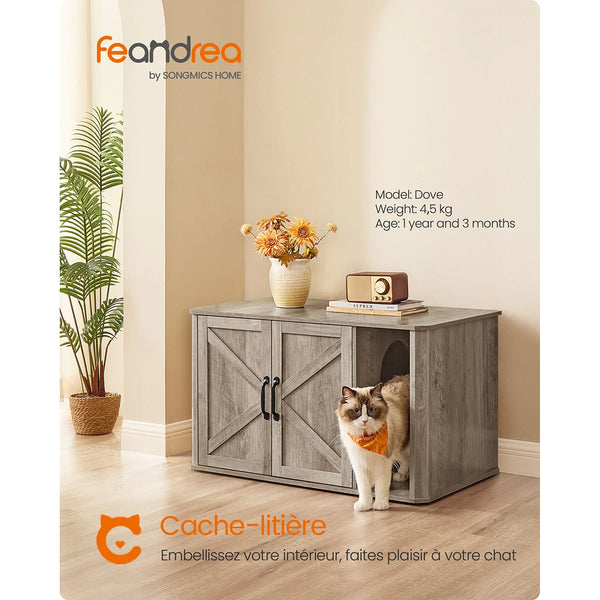 Meuble Caché pour Chat Élégant