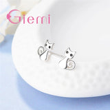 Boucles Chat Argent Étincelantes