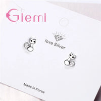 Boucles Chat Argent Étincelantes