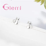Boucles Chat Argent Étincelantes