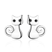 Boucles Chat Argent Étincelantes