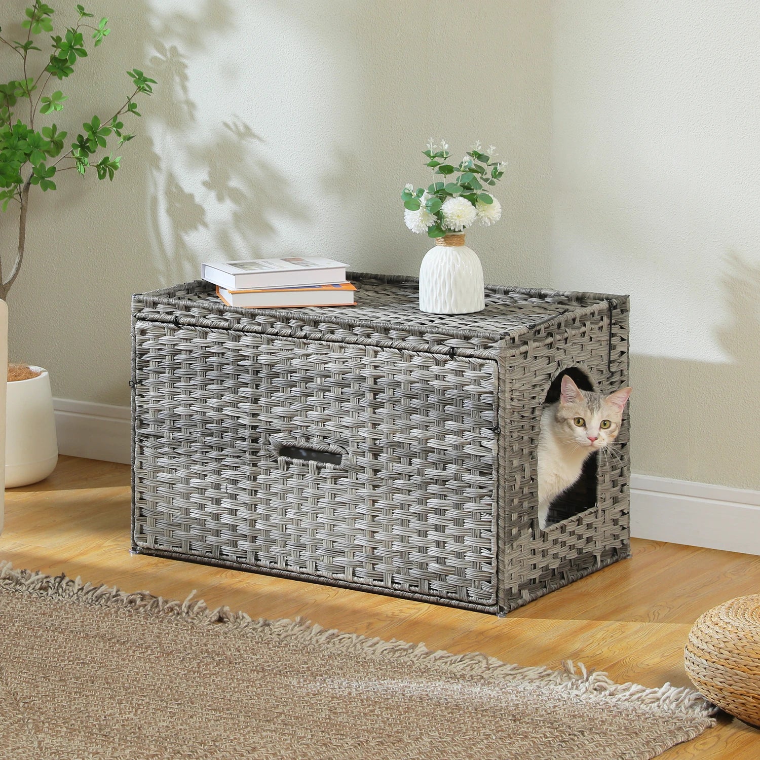 Meuble pour caisse discret pour Chats