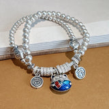 Bracelet Charme Chat Argent