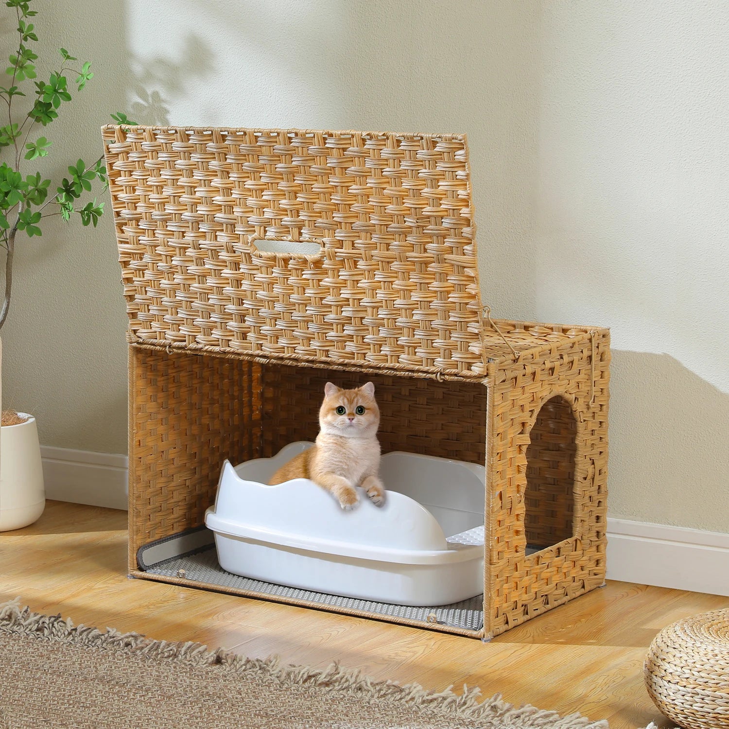 Meuble pour caisse discret pour Chats