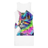 Robe moulante chat et papillon - La boutique du Maine Coon