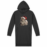 Robe Sweat "Maine Coon Noël" - Coton Bio & Recyclé (300g/m²) - La boutique du Maine Coon