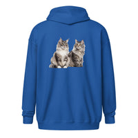 Sweat à capuche épais unisexe à fermeture éclair Maine Coon - La boutique du Maine Coon