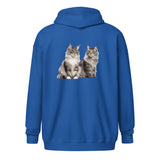 Sweat à capuche épais unisexe à fermeture éclair Maine Coon - La boutique du Maine Coon