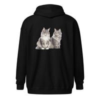 Sweat à capuche épais unisexe à fermeture éclair Maine Coon - La boutique du Maine Coon