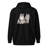 Sweat à capuche épais unisexe à fermeture éclair Maine Coon - La boutique du Maine Coon