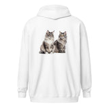 Sweat à capuche épais unisexe à fermeture éclair Maine Coon - La boutique du Maine Coon