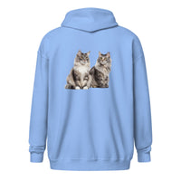 Sweat à capuche épais unisexe à fermeture éclair Maine Coon - La boutique du Maine Coon