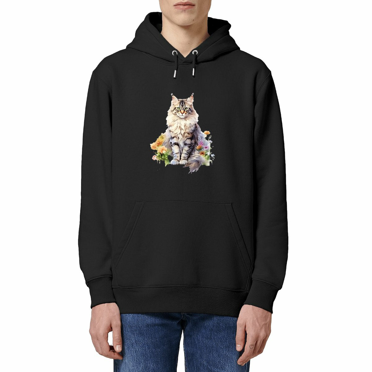Sweat Shirt Maine Coon heureux - La boutique du Maine Coon