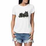 T-shirt Made in France Maine Coon noir Femme - La boutique du Maine Coon