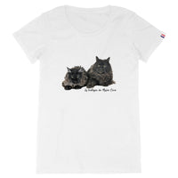 T-shirt Made in France Maine Coon noir Femme - La boutique du Maine Coon